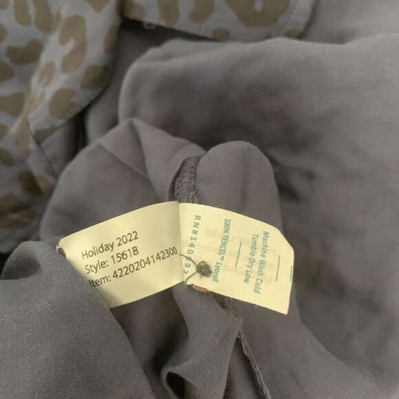 Marine Layer Rory Long-Sleeve Ruffle Blouse Cheetah Print Womens Extra Large XL - Picture 5 of 7